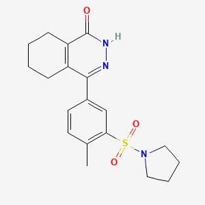 molecular formula C19H23N3O3S B11365200 4-[4-methyl-3-(pyrrolidin-1-ylsulfonyl)phenyl]-5,6,7,8-tetrahydrophthalazin-1(2H)-one 