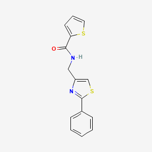 N-[(2-phenyl-1,3-thiazol-4-yl)methyl]thiophene-2-carboxamide