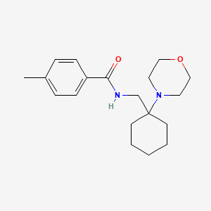 molecular formula C19H28N2O2 B11365221 4-methyl-N-[(1-morpholin-4-ylcyclohexyl)methyl]benzamide 