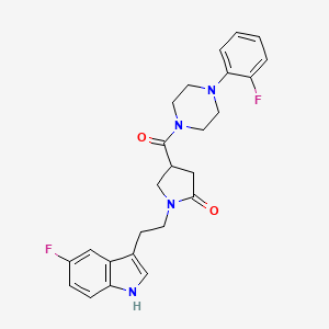 1-[2-(5-fluoro-1H-indol-3-yl)ethyl]-4-{[4-(2-fluorophenyl)piperazin-1-yl]carbonyl}pyrrolidin-2-one