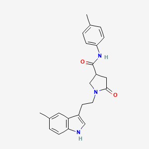 1-[2-(5-methyl-1H-indol-3-yl)ethyl]-N-(4-methylphenyl)-5-oxopyrrolidine-3-carboxamide