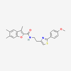 N-{2-[2-(4-methoxyphenyl)-1,3-thiazol-4-yl]ethyl}-3,5,6-trimethyl-1-benzofuran-2-carboxamide