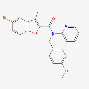 5-bromo-N-(4-methoxybenzyl)-3-methyl-N-(pyridin-2-yl)-1-benzofuran-2-carboxamide