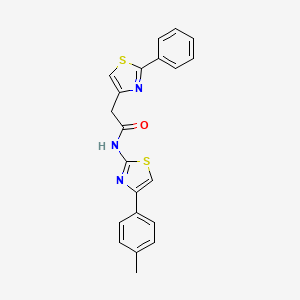 N-[4-(4-methylphenyl)-1,3-thiazol-2-yl]-2-(2-phenyl-1,3-thiazol-4-yl)acetamide