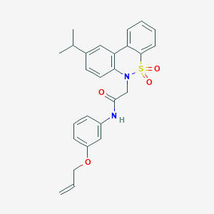 N-[3-(allyloxy)phenyl]-2-(9-isopropyl-5,5-dioxido-6H-dibenzo[c,e][1,2]thiazin-6-yl)acetamide