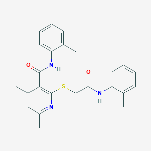 4,6-dimethyl-N-(2-methylphenyl)-2-({2-[(2-methylphenyl)amino]-2-oxoethyl}sulfanyl)pyridine-3-carboxamide