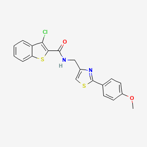 3-chloro-N-{[2-(4-methoxyphenyl)-1,3-thiazol-4-yl]methyl}-1-benzothiophene-2-carboxamide