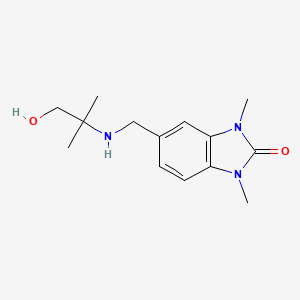 5-{[(1-hydroxy-2-methylpropan-2-yl)amino]methyl}-1,3-dimethyl-1,3-dihydro-2H-benzimidazol-2-one