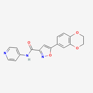 5-(2,3-dihydro-1,4-benzodioxin-6-yl)-N-(pyridin-4-yl)-1,2-oxazole-3-carboxamide