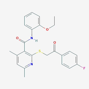 N-(2-ethoxyphenyl)-2-{[2-(4-fluorophenyl)-2-oxoethyl]sulfanyl}-4,6-dimethylpyridine-3-carboxamide