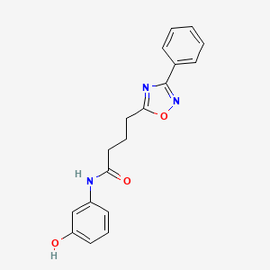 N-(3-hydroxyphenyl)-4-(3-phenyl-1,2,4-oxadiazol-5-yl)butanamide