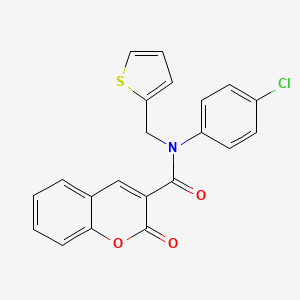 N-(4-chlorophenyl)-2-oxo-N-(thiophen-2-ylmethyl)-2H-chromene-3-carboxamide