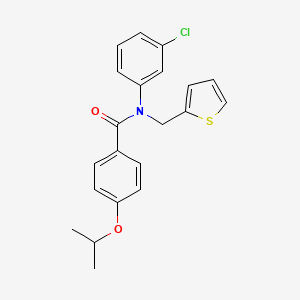 N-(3-chlorophenyl)-4-(propan-2-yloxy)-N-(thiophen-2-ylmethyl)benzamide