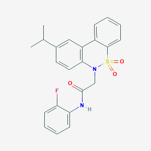 N-(2-fluorophenyl)-2-(9-isopropyl-5,5-dioxido-6H-dibenzo[c,e][1,2]thiazin-6-yl)acetamide