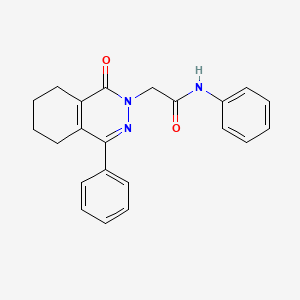 molecular formula C22H21N3O2 B11365393 2-(1-oxo-4-phenyl-5,6,7,8-tetrahydrophthalazin-2(1H)-yl)-N-phenylacetamide 