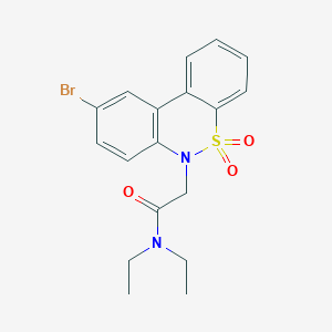 2-(9-bromo-5,5-dioxido-6H-dibenzo[c,e][1,2]thiazin-6-yl)-N,N-diethylacetamide