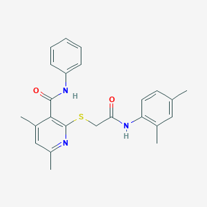 2-({2-[(2,4-dimethylphenyl)amino]-2-oxoethyl}sulfanyl)-4,6-dimethyl-N-phenylpyridine-3-carboxamide