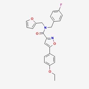 5-(4-ethoxyphenyl)-N-(4-fluorobenzyl)-N-(furan-2-ylmethyl)-1,2-oxazole-3-carboxamide