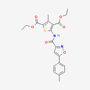 Diethyl 3-methyl-5-({[5-(4-methylphenyl)-1,2-oxazol-3-yl]carbonyl}amino)thiophene-2,4-dicarboxylate