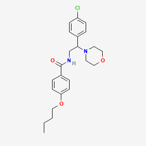 4-butoxy-N-[2-(4-chlorophenyl)-2-(morpholin-4-yl)ethyl]benzamide