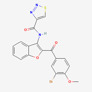 N-[2-(3-bromo-4-methoxybenzoyl)-1-benzofuran-3-yl]-1,2,3-thiadiazole-4-carboxamide