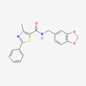 N-(1,3-benzodioxol-5-ylmethyl)-4-methyl-2-phenyl-1,3-thiazole-5-carboxamide