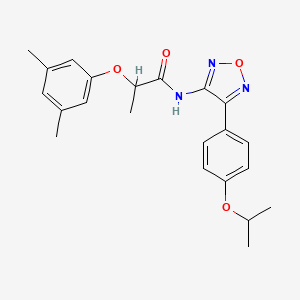 molecular formula C22H25N3O4 B11365523 2-(3,5-dimethylphenoxy)-N-{4-[4-(propan-2-yloxy)phenyl]-1,2,5-oxadiazol-3-yl}propanamide 