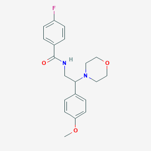 molecular formula C20H23FN2O3 B11365530 4-fluoro-N-[2-(4-methoxyphenyl)-2-(morpholin-4-yl)ethyl]benzamide 