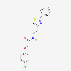 molecular formula C19H17ClN2O2S B11365548 2-(4-chlorophenoxy)-N-[2-(2-phenyl-1,3-thiazol-4-yl)ethyl]acetamide 