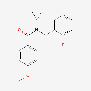 N-cyclopropyl-N-(2-fluorobenzyl)-4-methoxybenzamide