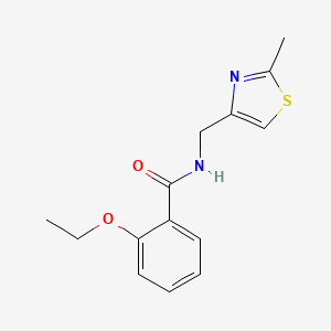 molecular formula C14H16N2O2S B11365621 2-ethoxy-N-[(2-methyl-1,3-thiazol-4-yl)methyl]benzamide 