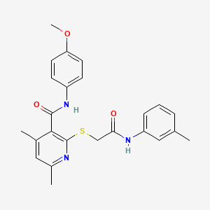 N-(4-methoxyphenyl)-4,6-dimethyl-2-({2-[(3-methylphenyl)amino]-2-oxoethyl}sulfanyl)pyridine-3-carboxamide