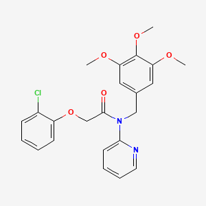 molecular formula C23H23ClN2O5 B11365639 2-(2-chlorophenoxy)-N-(pyridin-2-yl)-N-(3,4,5-trimethoxybenzyl)acetamide 