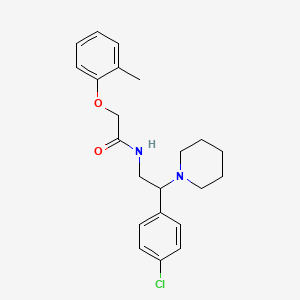 N-[2-(4-chlorophenyl)-2-(piperidin-1-yl)ethyl]-2-(2-methylphenoxy)acetamide