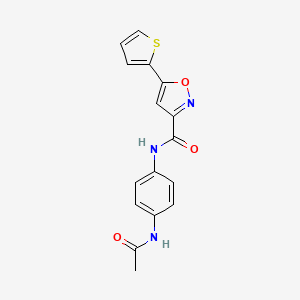 N-(4-acetamidophenyl)-5-(thiophen-2-yl)-1,2-oxazole-3-carboxamide