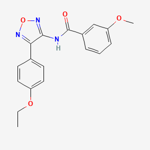 molecular formula C18H17N3O4 B11365664 N-[4-(4-ethoxyphenyl)-1,2,5-oxadiazol-3-yl]-3-methoxybenzamide 