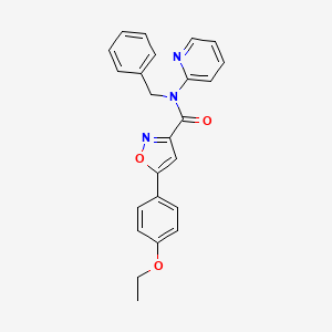 molecular formula C24H21N3O3 B11365679 N-benzyl-5-(4-ethoxyphenyl)-N-(pyridin-2-yl)-1,2-oxazole-3-carboxamide 