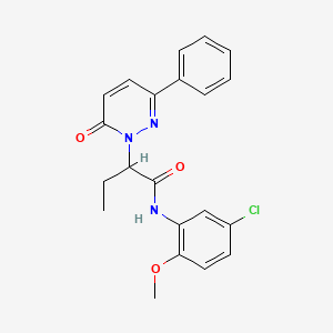 N-(5-chloro-2-methoxyphenyl)-2-(6-oxo-3-phenylpyridazin-1(6H)-yl)butanamide