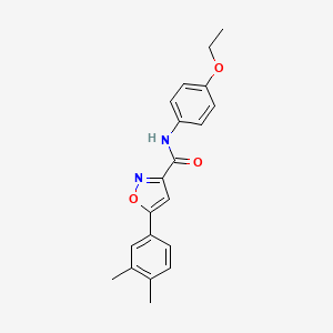 molecular formula C20H20N2O3 B11365733 5-(3,4-dimethylphenyl)-N-(4-ethoxyphenyl)-1,2-oxazole-3-carboxamide 