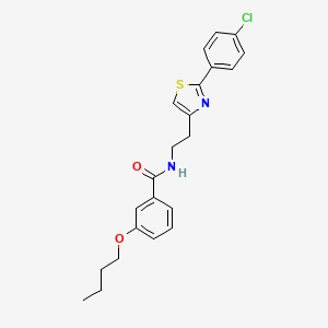 molecular formula C22H23ClN2O2S B11365738 3-butoxy-N-{2-[2-(4-chlorophenyl)-1,3-thiazol-4-yl]ethyl}benzamide 