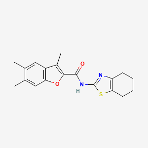 3,5,6-trimethyl-N-(4,5,6,7-tetrahydro-1,3-benzothiazol-2-yl)-1-benzofuran-2-carboxamide