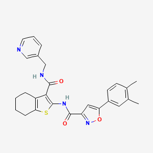 5-(3,4-dimethylphenyl)-N-{3-[(pyridin-3-ylmethyl)carbamoyl]-4,5,6,7-tetrahydro-1-benzothiophen-2-yl}-1,2-oxazole-3-carboxamide