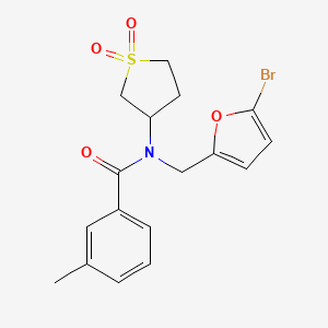 N-[(5-bromofuran-2-yl)methyl]-N-(1,1-dioxidotetrahydrothiophen-3-yl)-3-methylbenzamide