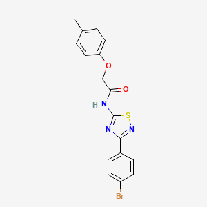 molecular formula C17H14BrN3O2S B11365838 N-[3-(4-bromophenyl)-1,2,4-thiadiazol-5-yl]-2-(4-methylphenoxy)acetamide 