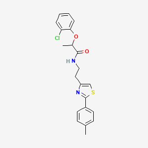 2-(2-chlorophenoxy)-N-{2-[2-(4-methylphenyl)-1,3-thiazol-4-yl]ethyl}propanamide