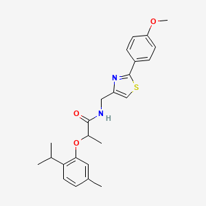 N-{[2-(4-methoxyphenyl)-1,3-thiazol-4-yl]methyl}-2-[5-methyl-2-(propan-2-yl)phenoxy]propanamide