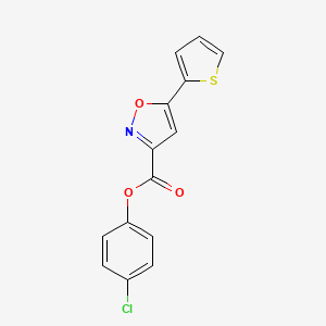 4-Chlorophenyl 5-(thiophen-2-yl)-1,2-oxazole-3-carboxylate