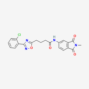 4-[3-(2-chlorophenyl)-1,2,4-oxadiazol-5-yl]-N-(2-methyl-1,3-dioxo-2,3-dihydro-1H-isoindol-5-yl)butanamide