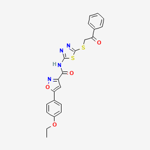 5-(4-ethoxyphenyl)-N-{5-[(2-oxo-2-phenylethyl)sulfanyl]-1,3,4-thiadiazol-2-yl}-1,2-oxazole-3-carboxamide