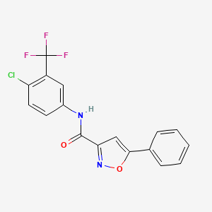 N-[4-chloro-3-(trifluoromethyl)phenyl]-5-phenyl-1,2-oxazole-3-carboxamide